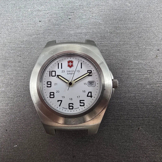 Swiss Army Excursion Watch Women 30mm White Dial Silver Date PARTS 245000