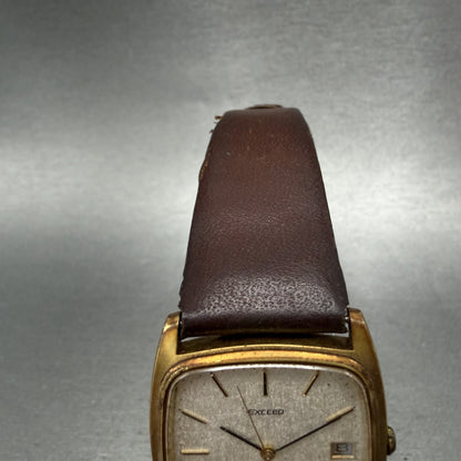 Citizen Exceed Watch Men 29mm Silver Dial Gold Tone Date 4795423 PARTS5