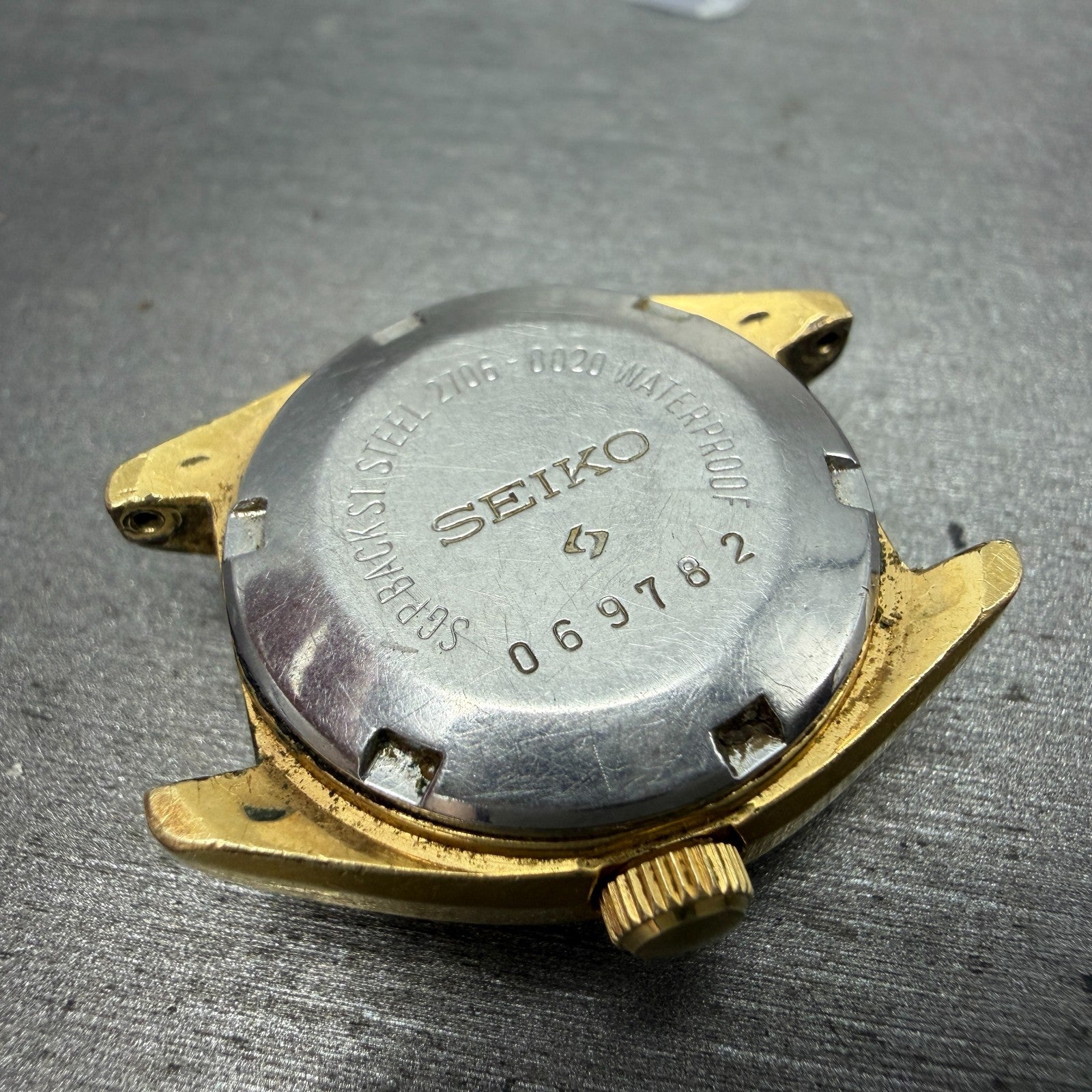 Seiko Automatic Watch Women 24mm Silver Dial Gold Tone Daydate 2706-0020 PARTS10