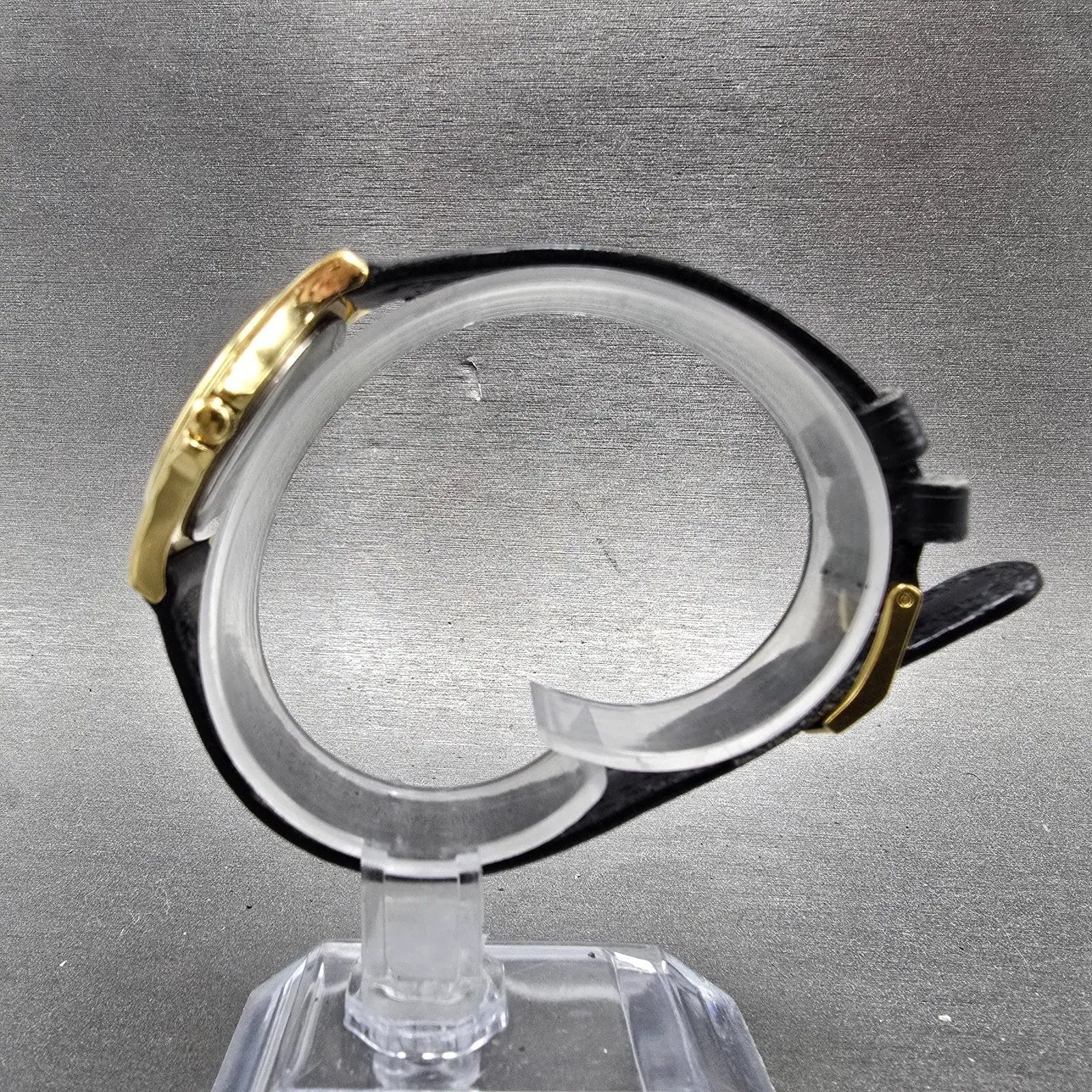 Movado Museum Watch Women 28mm Black Dial Gold Tone Round 87 E4 0823 PARTS7