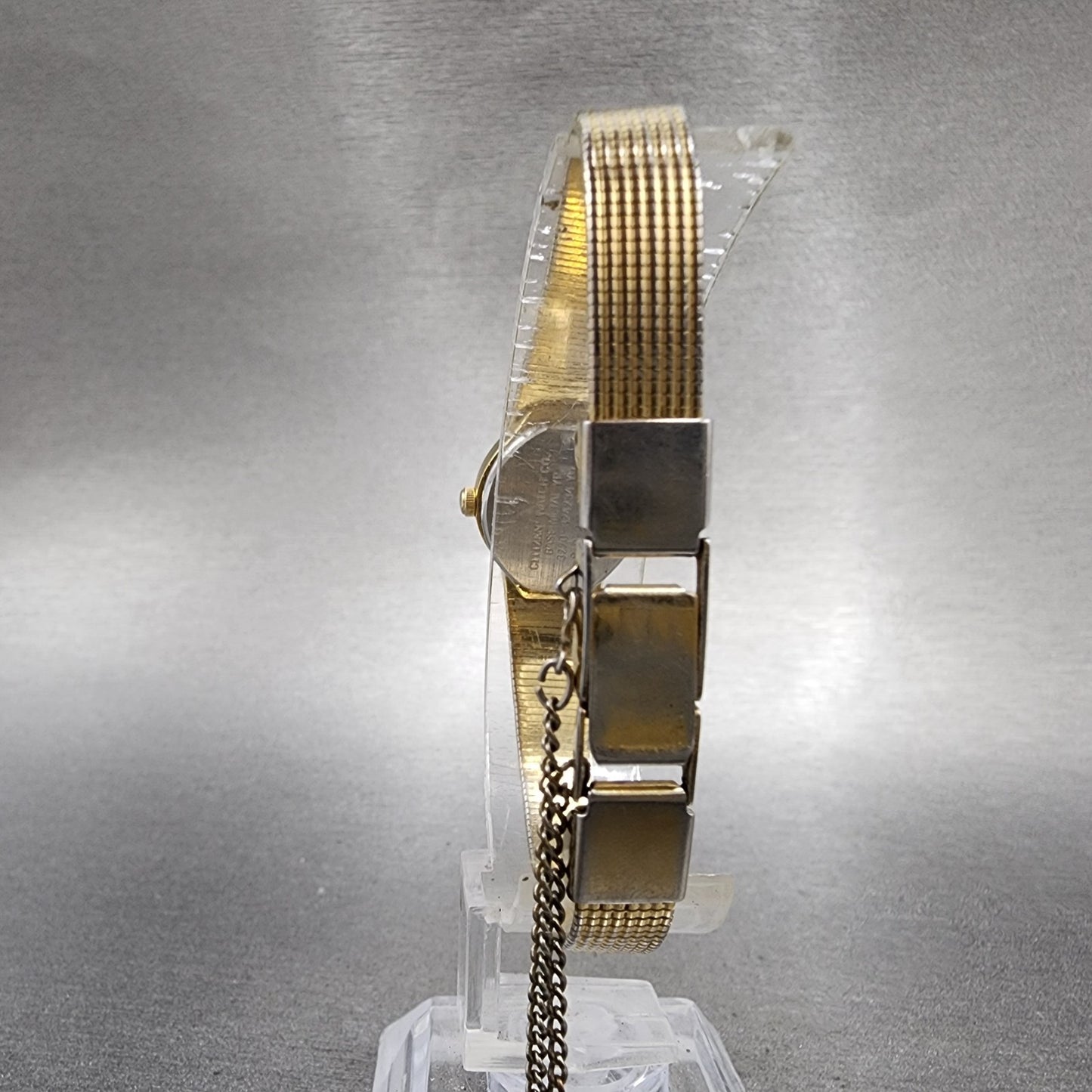 Citizen CQ Watch Women 17mm Black Dial Gold Tone Round 3220324234 New Battery5