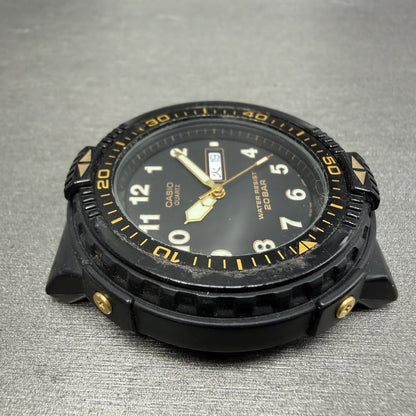 Casio Dive Watch Men 43mm Black Dial Black Tone Daydate MRD-201W New Battery3