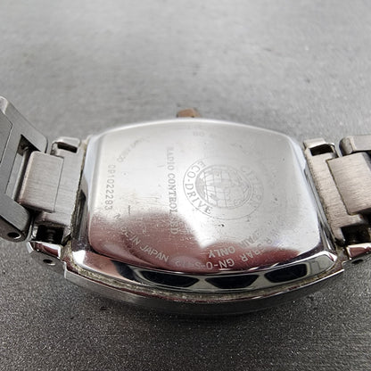 Citizen EcoDrive XC Watch Women 24mm White Dial Two Tone Rectangle H030 Runs8