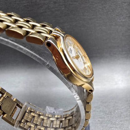 Citizen Watch Women 21mm White Dial Gold Tone Round 5930-S42068 New Battery VTG3