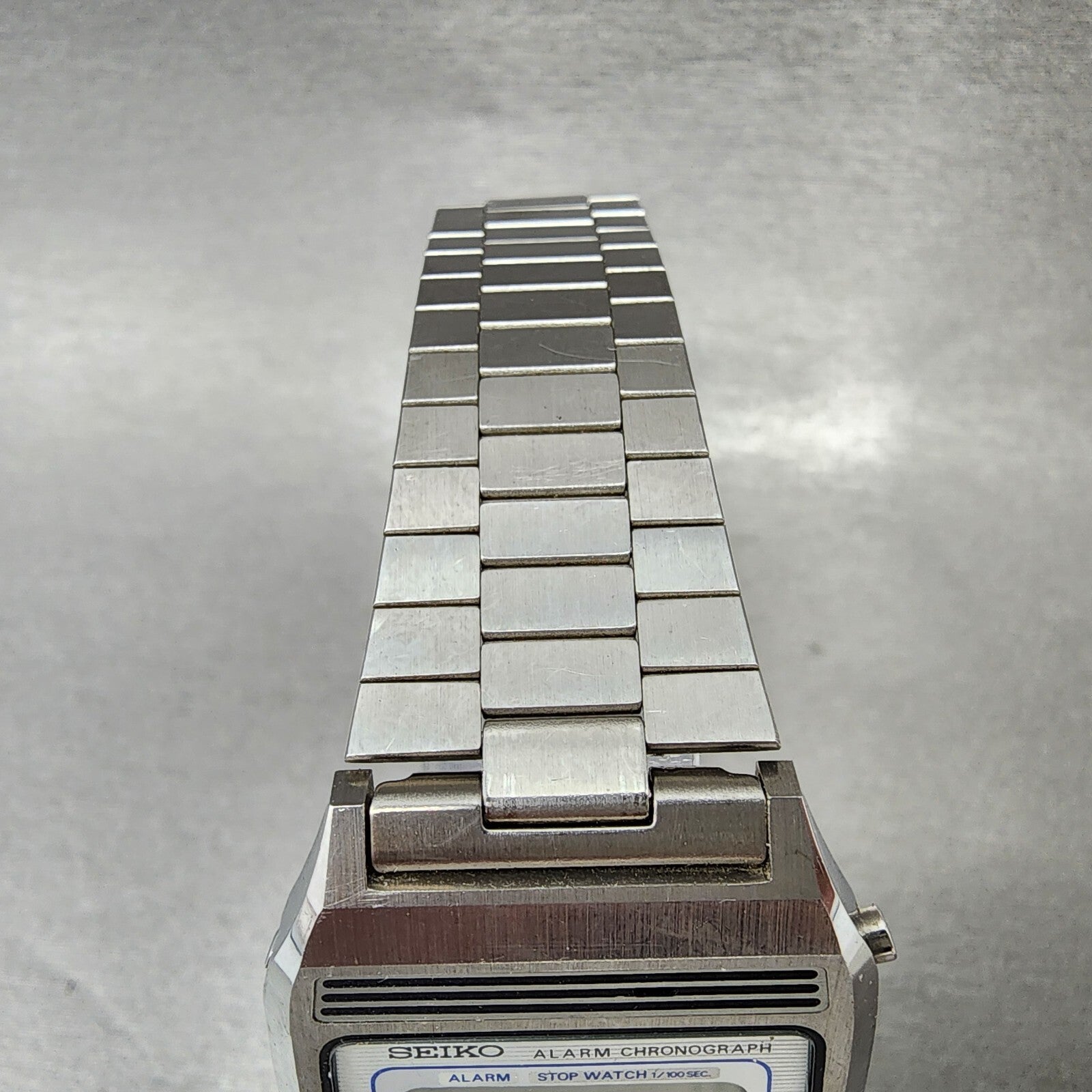 Seiko Digital Watch Men 33mm Stainless Steel Daydate Octagon A6395000 New Batt4