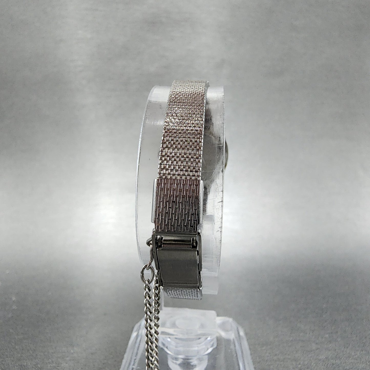 Seiko Watch Women 20mm Black Dial Silver Tone Oval 23205359 New Battery7