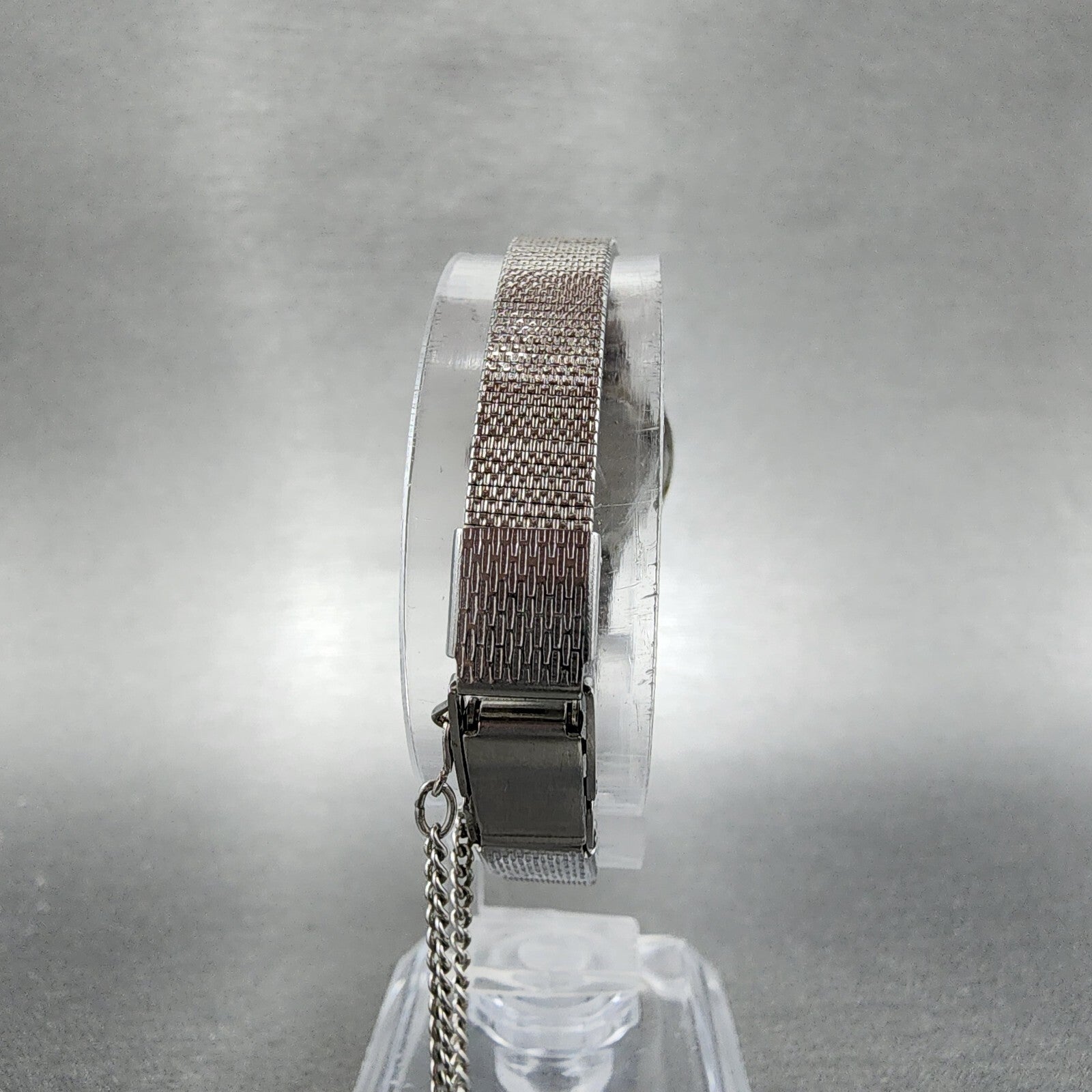 Seiko Watch Women 20mm Black Dial Silver Tone Oval 23205359 New Battery7