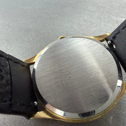 Seiko Watch Men 32mm Champagne Dial Gold Tone Round  8620-0019 New Battery VTG9