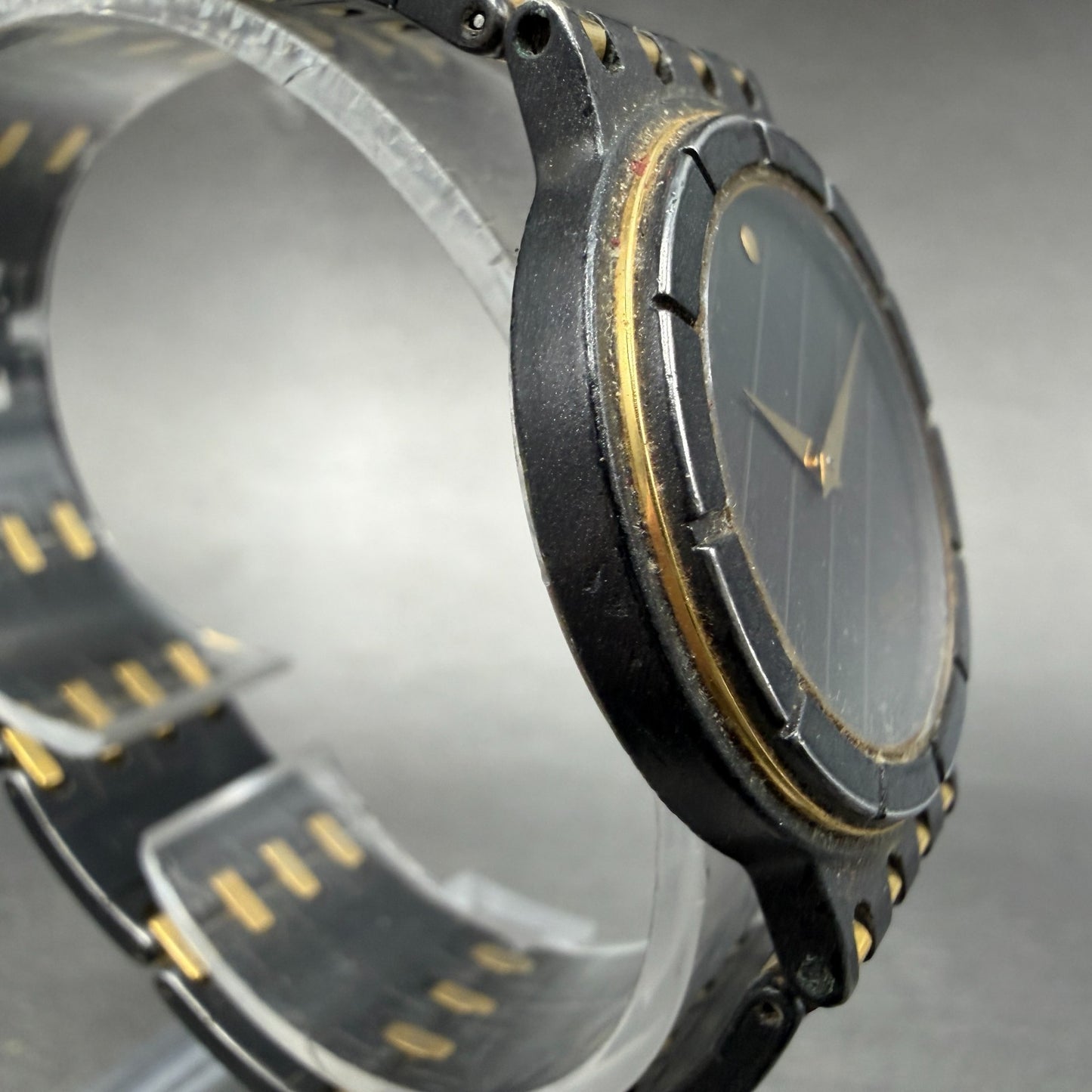 Seiko Watch Women 30mm Black Dial Black & Gold Tone Round 5P30-6A39 New Battery3