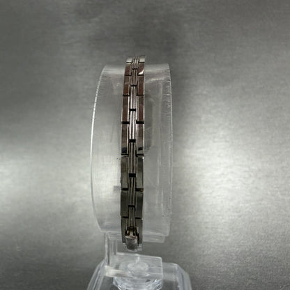 Seiko Watch Women 12mm Gray Dial Silver Tone Rectangle 2E20-5179 New Batt IJI7