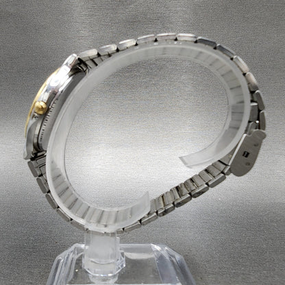 Seiko Spirit Watch Men 34mm Silver Dial two Tone Round 7n01-6a70 New Battery