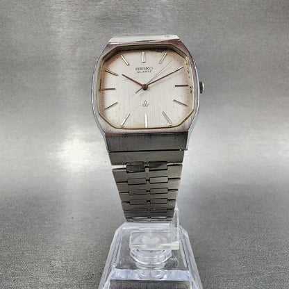 Seiko Tank Watch Men 30mm Silver Dial Silver Tone 2621-5180 New Battery
