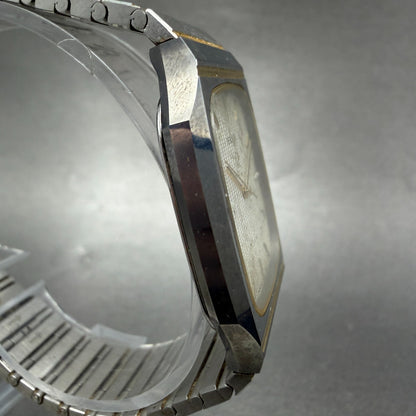 Seiko Dolce Watch Men 29mm Silver Dial Two Tone Rectangle 9531-5140 New Battery3