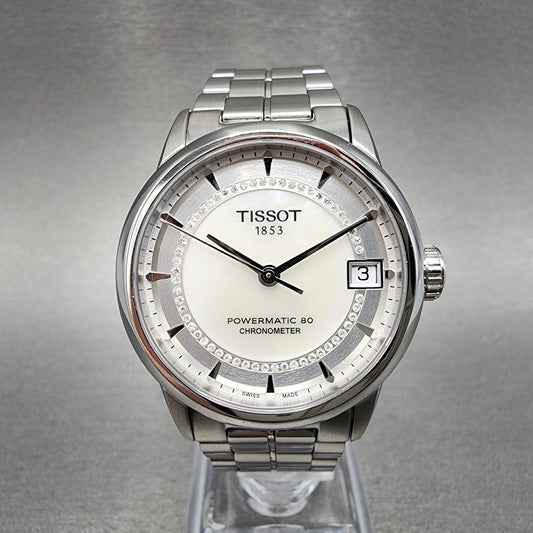 Tissot T-Classic Powermatic 80 Watch Women 30mm MOP Dial Stainless Steel Diamond