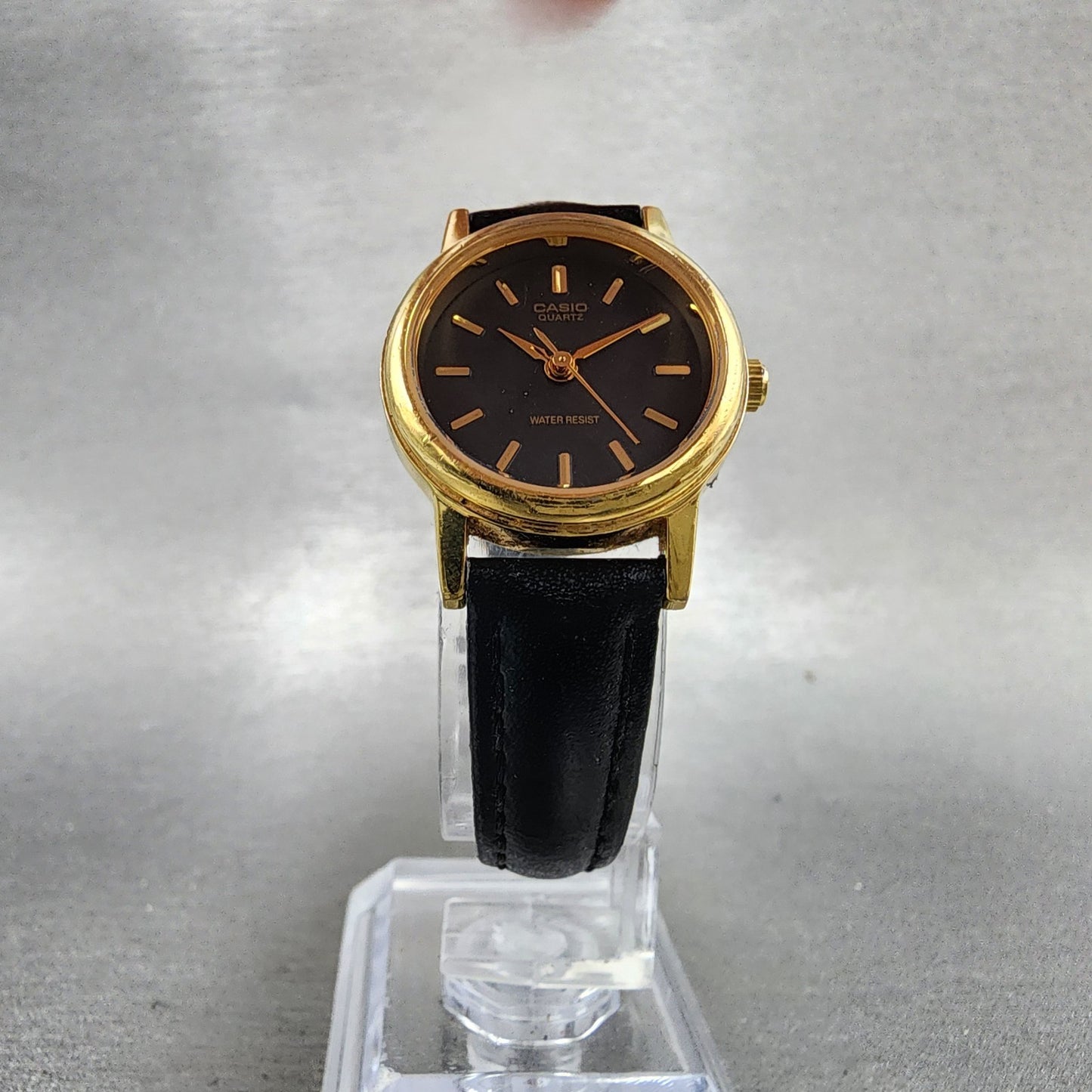 Casio Watch Women 24mm Black Dial Gold Tone Round LTP1095 New Battery5