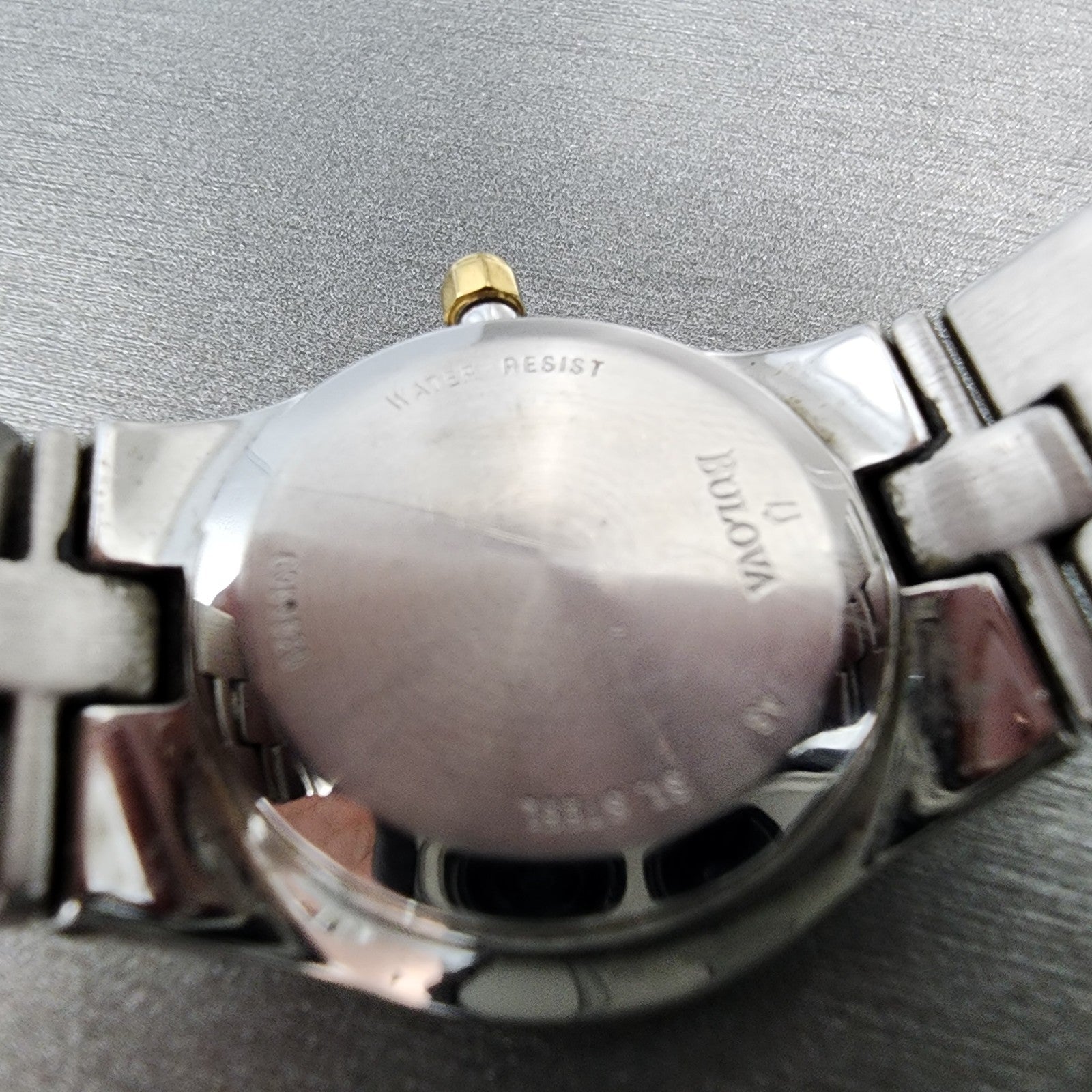 Bulova Watch Women 26mm Black Dial Two Tone Diamond Marker 98P109 New Battery9