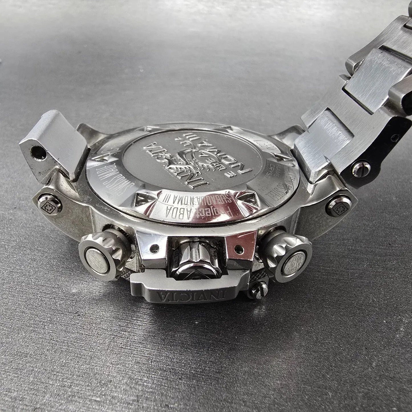 Invicta Sub Aqua Noma III Chronograph Watch Men 50mm Blue Dial Steel 6684 NewBat9