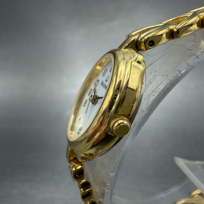 Bulova Watch Women 17mm White Dial Gold Tone Oval 97T70 New Battery Vintage2