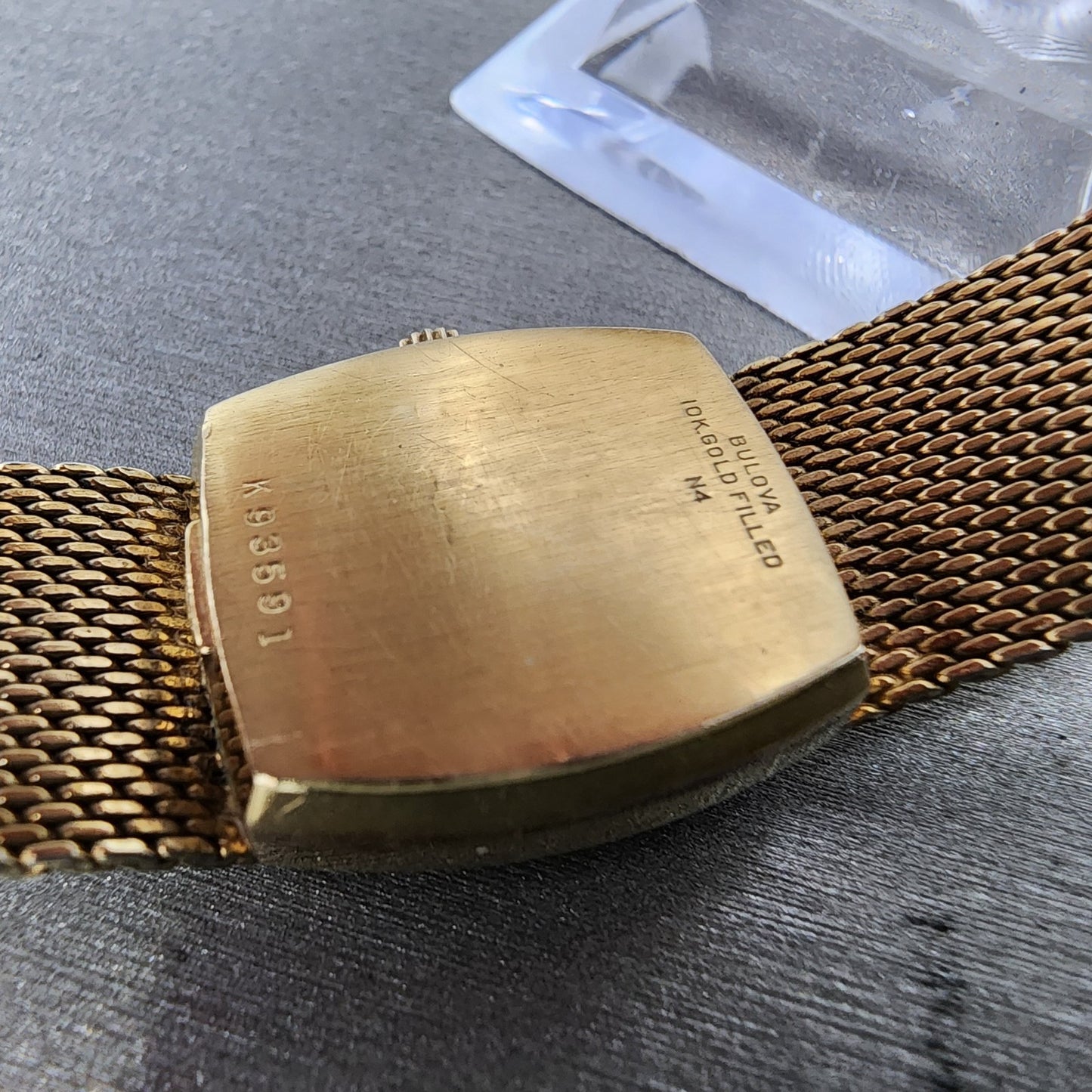 Bulova Accutron Watch Women 18mm Gold Dial Gold Filled Rectangle New Battery9