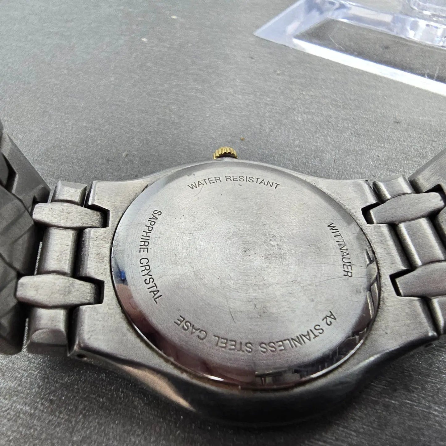 Wittnauer Watch Men 35mm White Dial Two Tone Date Round 12B01 New Battery9