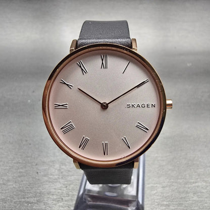 Skagen Hald Watch Women 34mm White Dial Rose Gold Tone Round SKW2674 New Battery0