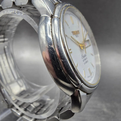 Tissot Seastar Automatic Watch Men 36mm White Dial Steel Daydate Round A660/760K3