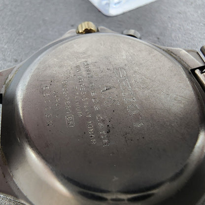 Seiko Spirit AGS Watch Men 37mm Luminous Dial Titanium Date 5m22-7B80 PARTS