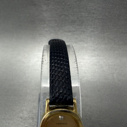 Seiko Lassale Watch Women 15mm Champagne Dial Gold Tone Oval 2F50-5269 New Batt4