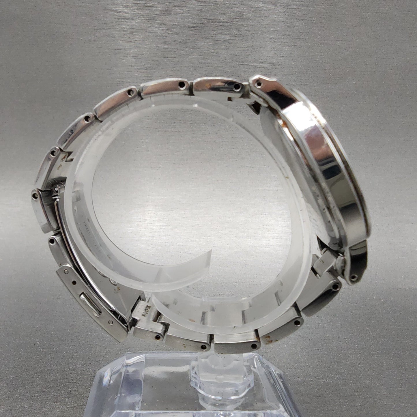 Seiko Solar Watch Men 38mm White Dial Silver Tone Date 7b52-0af0 Runs
