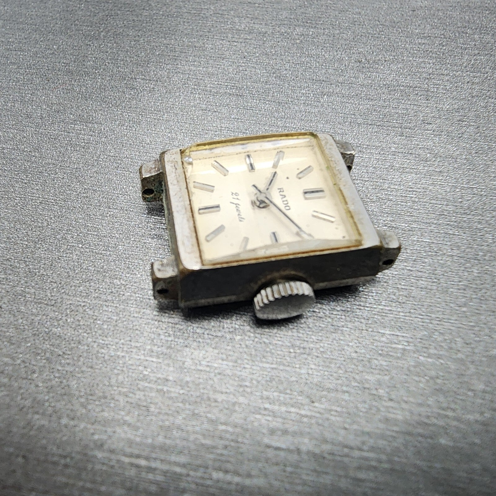 Rado Princess 21 Jewel Watch Women 16mm White Dial Silver Tone Manual PARTS3