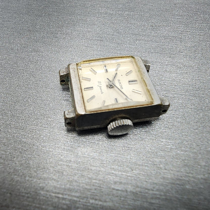 Rado Princess 21 Jewel Watch Women 16mm White Dial Silver Tone Manual PARTS3