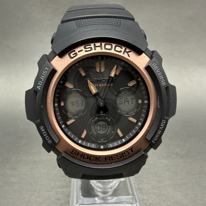 Casio G-Shock AWG-M100SF Watch Men 47mm Black Rose Gold Alarm Chrono Works Solar2