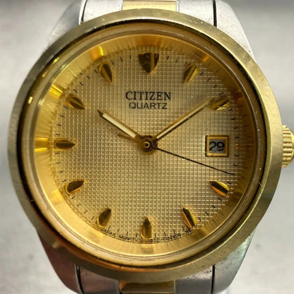 Citizen Watch Women 26mm Champagne Dial Two Tone Date Round 1012-S99418 New Batt1