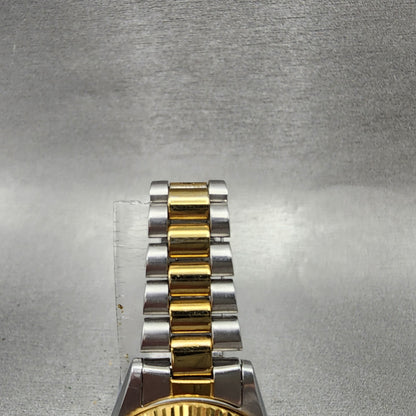Seiko Watch Women 25mm White Dial Two Tone daydate Round 7n830041 New Batt AB565