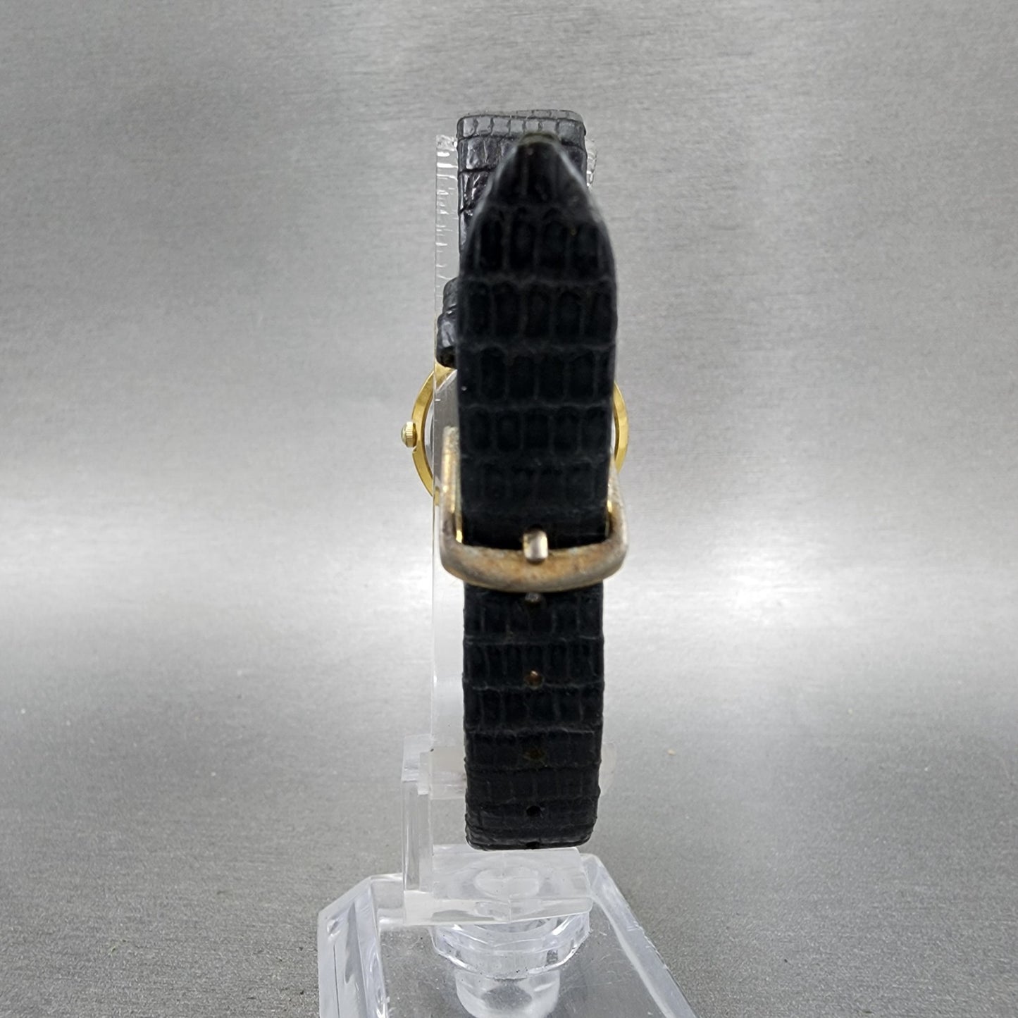 Seiko Watch Women 25mm Black Dial Gold Tone Round 4n000431 New Battery7