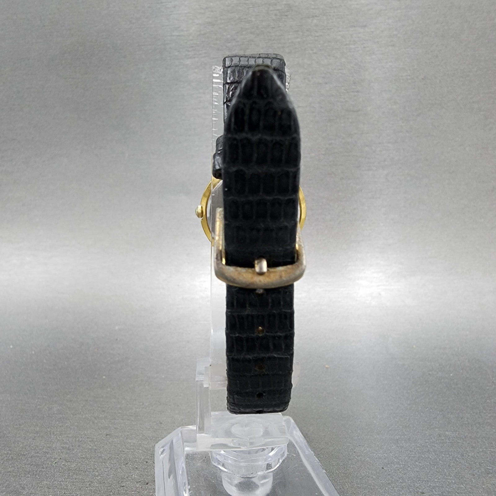 Seiko Watch Women 25mm Black Dial Gold Tone Round 4n000431 New Battery7