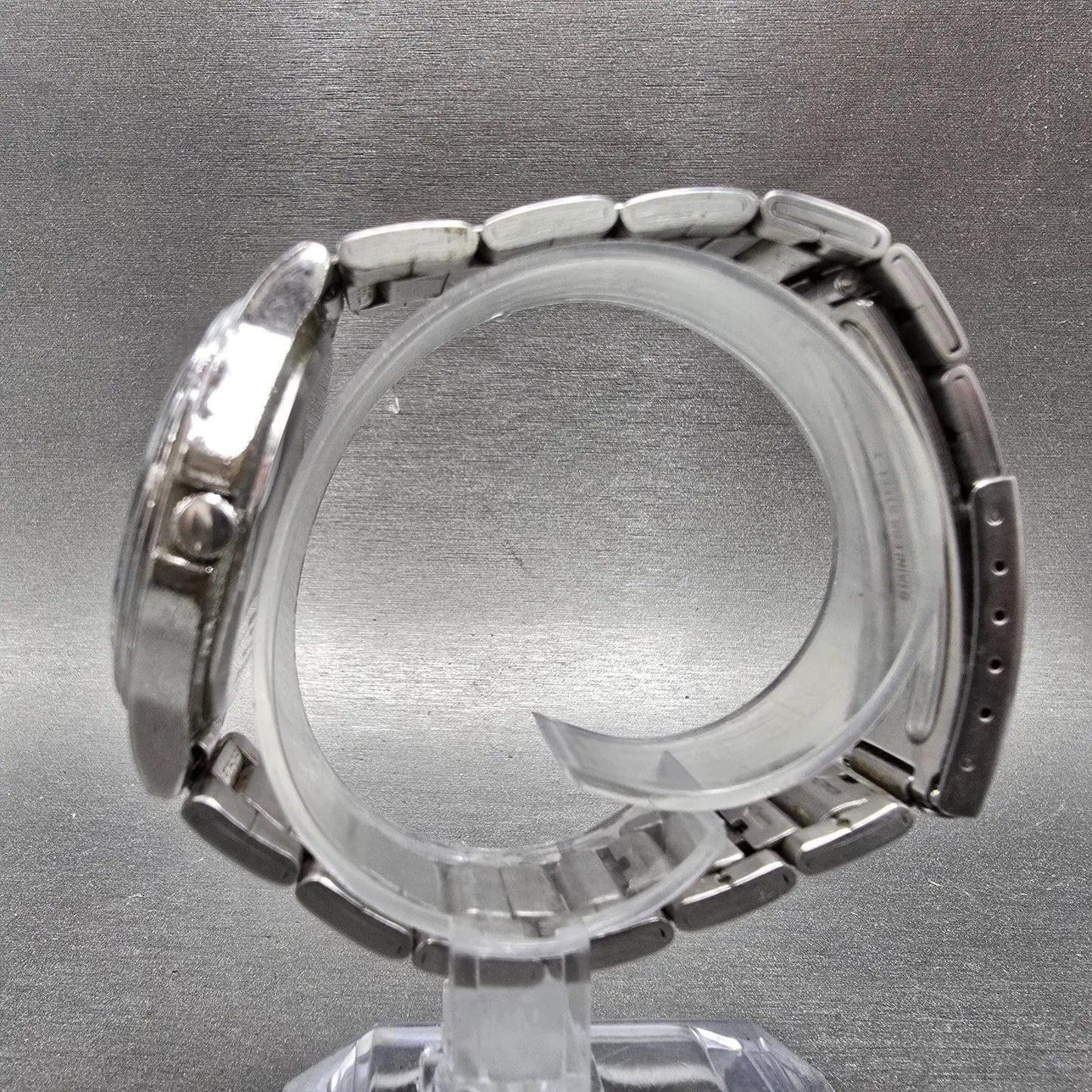 Seiko Alba Solar Watch Men 36mm Blue Dial Silver Tone Date Round V145-0BG0 Runs6