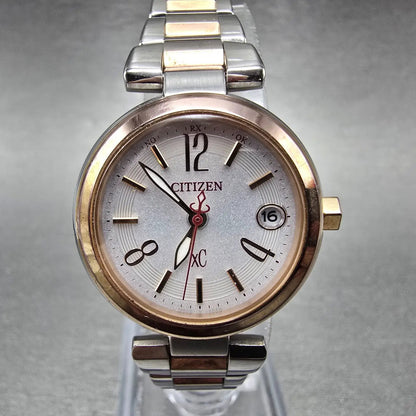 Citizen Eco-Drive Xc Watch Women 26mm Gray Dial Two Tone Date Atomic Round PARTS0