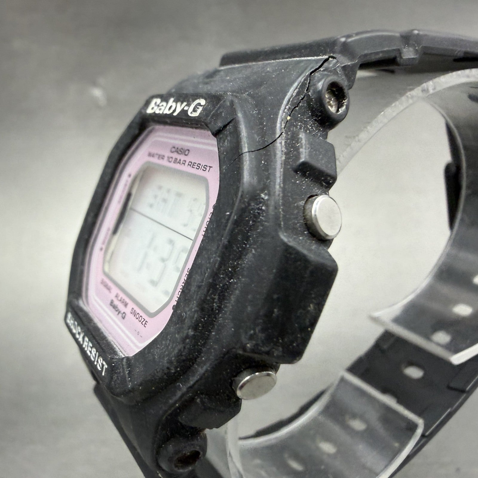Casio Baby-G BG-5600EV Watch Women 40mm Digital Pink Black Octagon new batt2