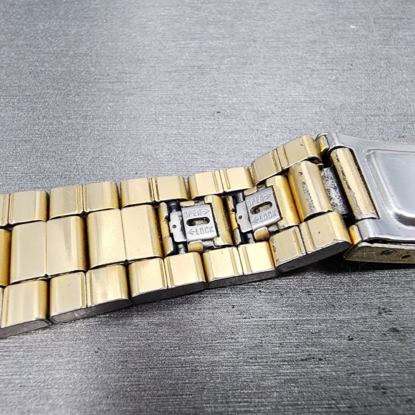 Omega Watch Bracelet 18mm 10KT Gold Filled Duchess USA Vintage Tri Folding Clasp9