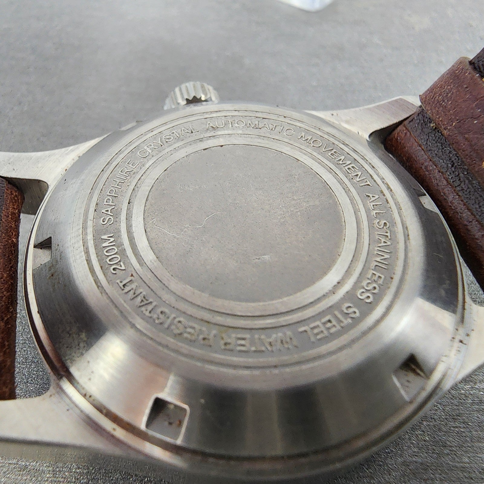 Tandorio Pilot Watch Men 36mm Silver Dial Silver Tone Round Automatic Runs9