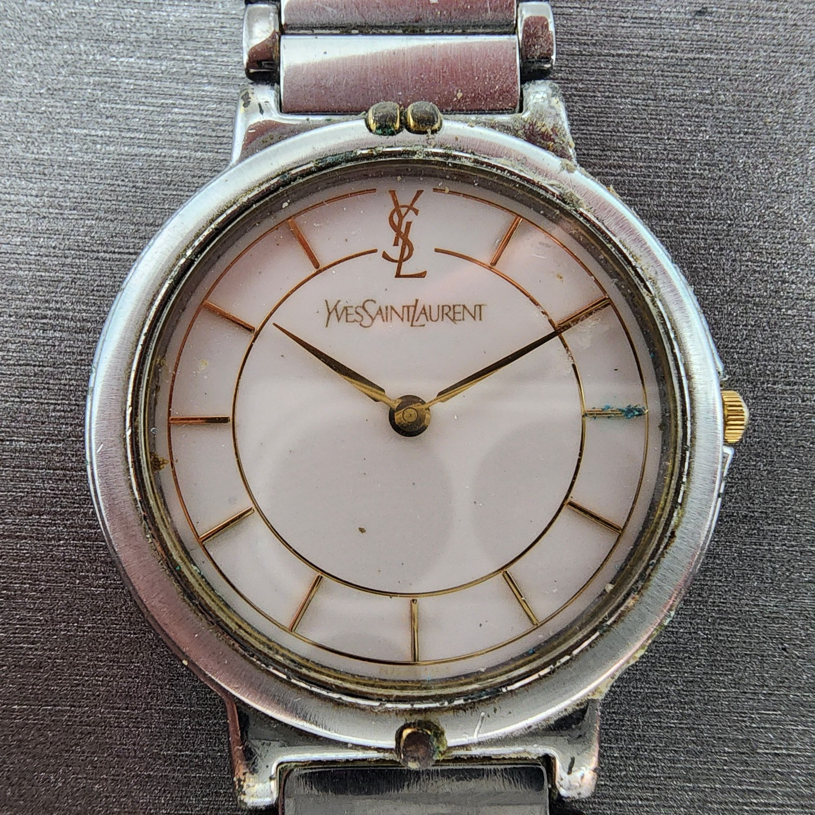 Yves Saint Laurent Watch Women 30mm White Dial Two Tone 2823268458 PARTS2