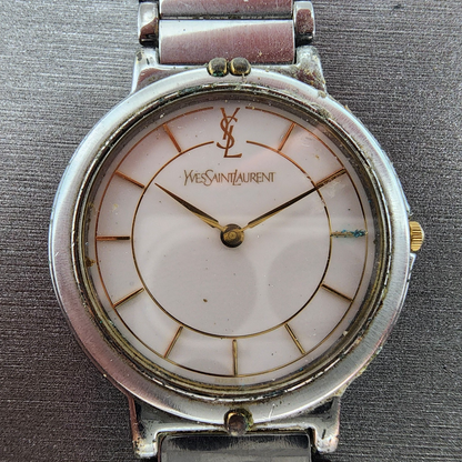 Yves Saint Laurent Watch Women 30mm White Dial Two Tone 2823268458 PARTS2