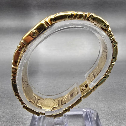 Seiko Watch Women 15mm Champagne Dial Gold Tone Rectangle 4N00-5939 New Battery6