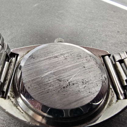 Tissot Watch Men 34mm Blue Dial Silver Tone Daydate Round Vintage Quartz PARTS10
