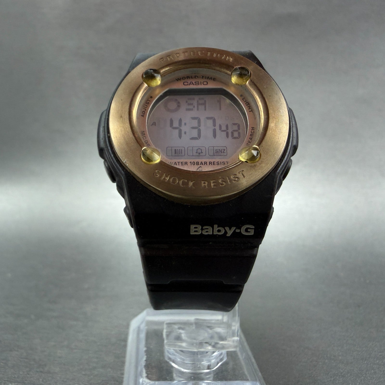 Casio Baby-G Watch Women 37mm Digital Brown&Gold Alarm Chrono BG-1300G New Batt5