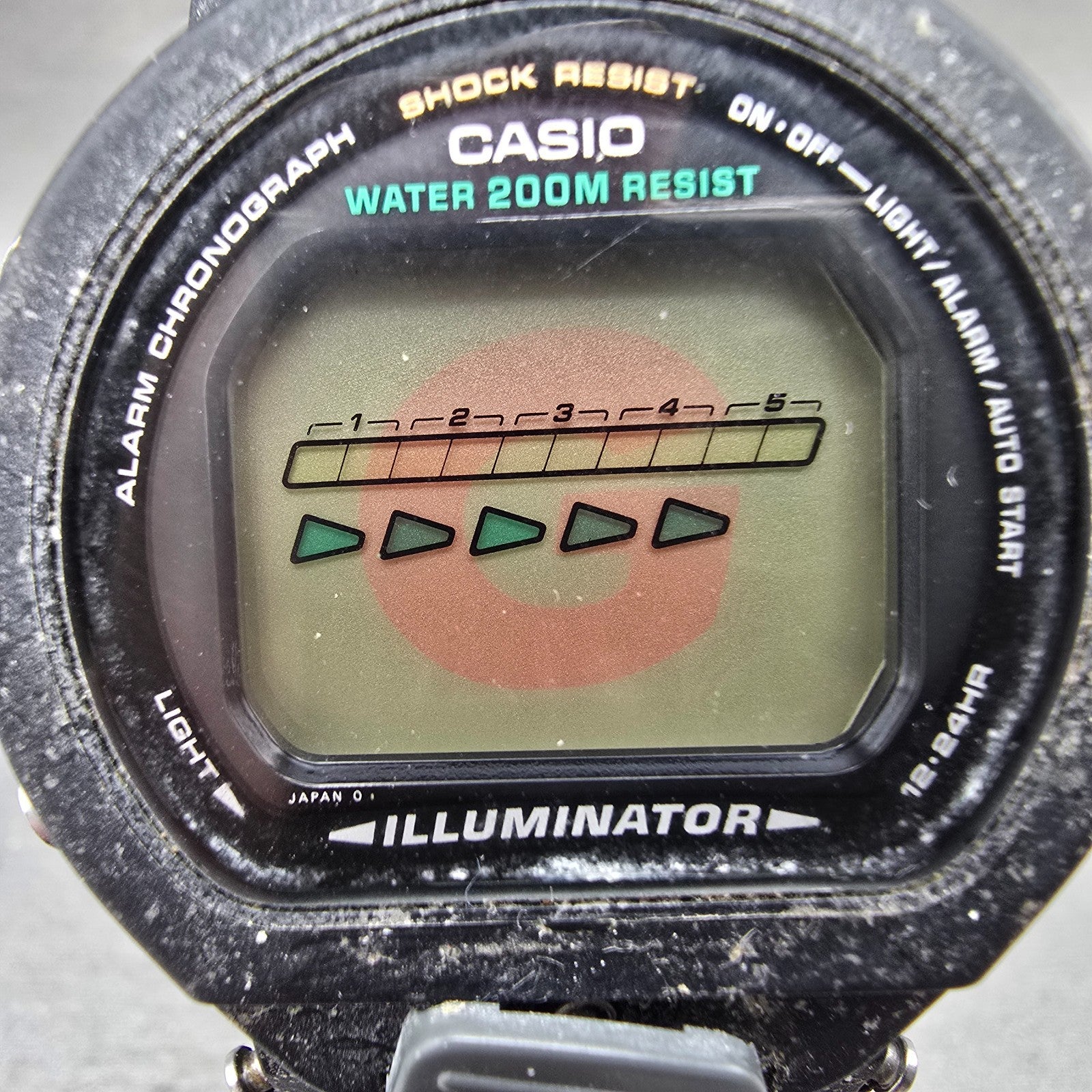 Casio G-Shock DW-6600 Watch men 41mm Black Alarm Chronograph 1199 Vintage PARTS2