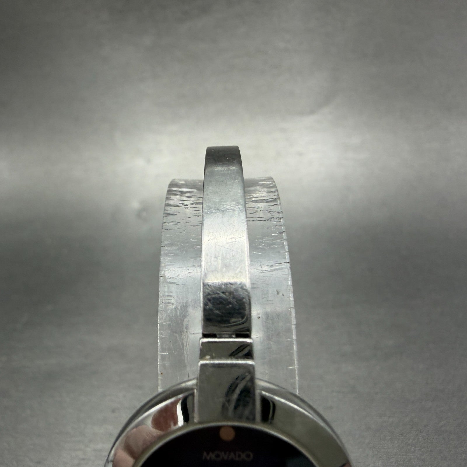 Movado Ela Bangle Watch Women 25mm Blue MOP Dial Steel Round 0607727 New Batt4