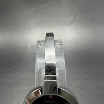 Movado Ela Bangle Watch Women 25mm Blue MOP Dial Steel Round 0607727 New Batt4