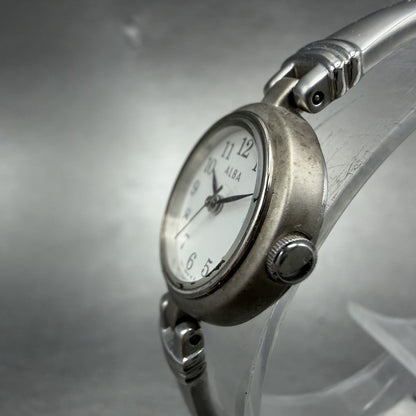 Seiko Alba Watch Women 20mm Silver Dial Silver Tone Round 1N01-0BE0 New Battery2